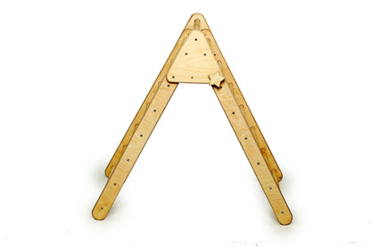 Red Oceanus foldable climbing triangle with ramp, wooden furniture for kids&