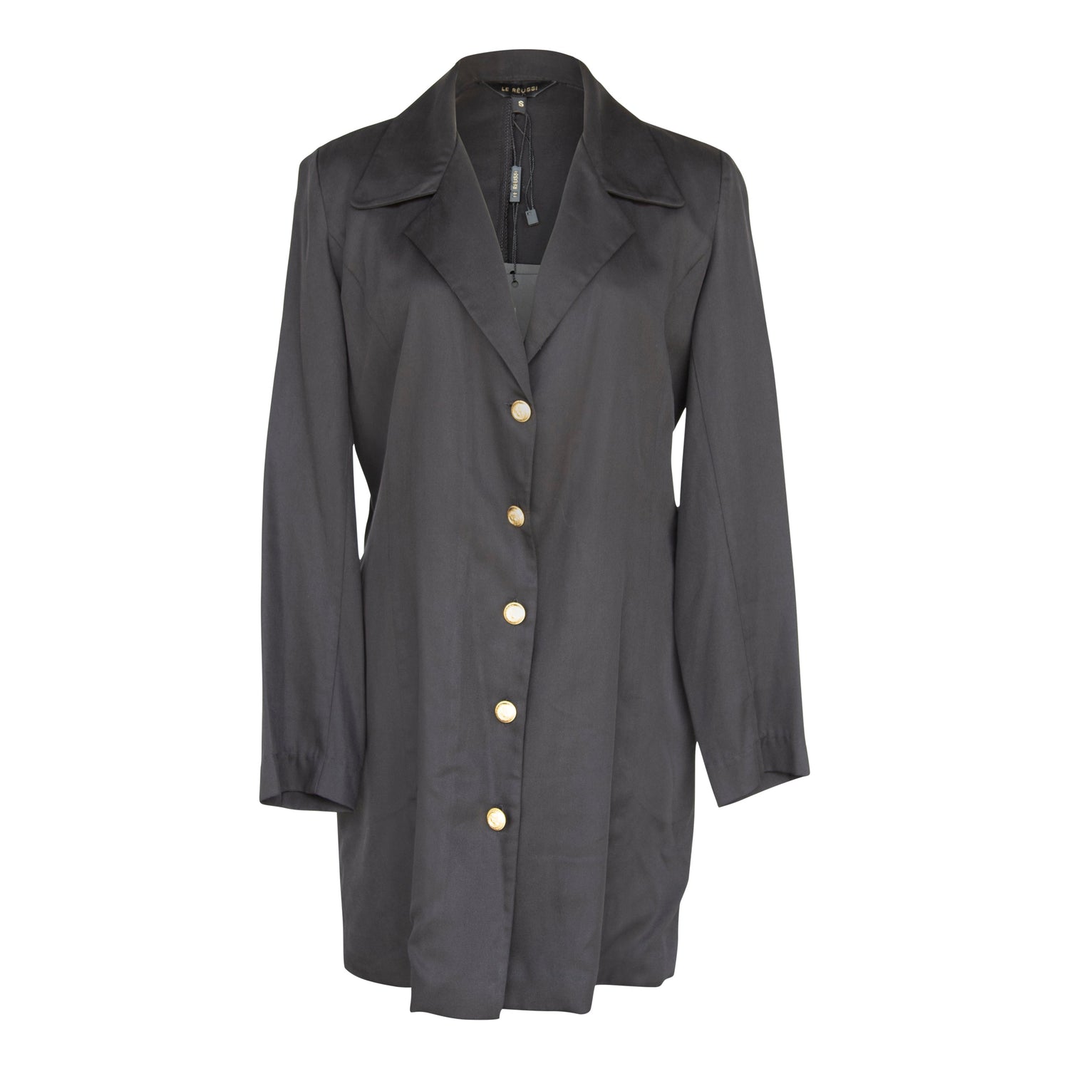 Black Grace Long Blazer Dress by Mauve Daisy, tailored women&