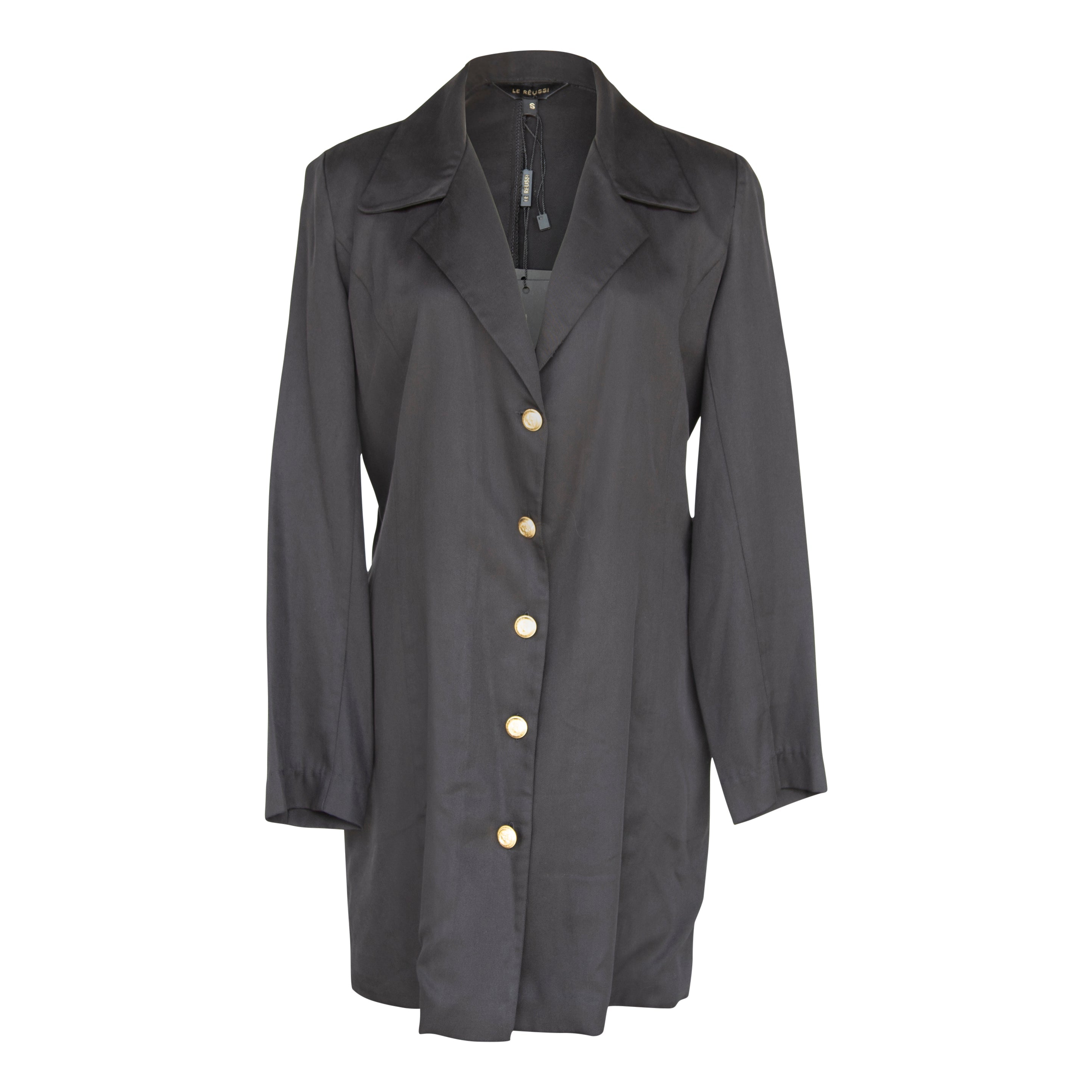 Black Grace Long Blazer Dress by Mauve Daisy, tailored women&
