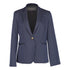 Navy peak-lapels single-breasted blazer for women, tailored Mauve Daisy jacket with structured fit and classic design.