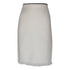 Luxe white mini tweed skirt for women by Mauve Daisy, showcasing a stylish, chic design with a textured tweed fabric.