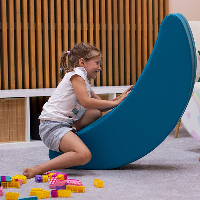 Blush Apricot banana-shaped furniture piece with smooth curves and vibrant yellow finish, modern design for stylish interior decor.