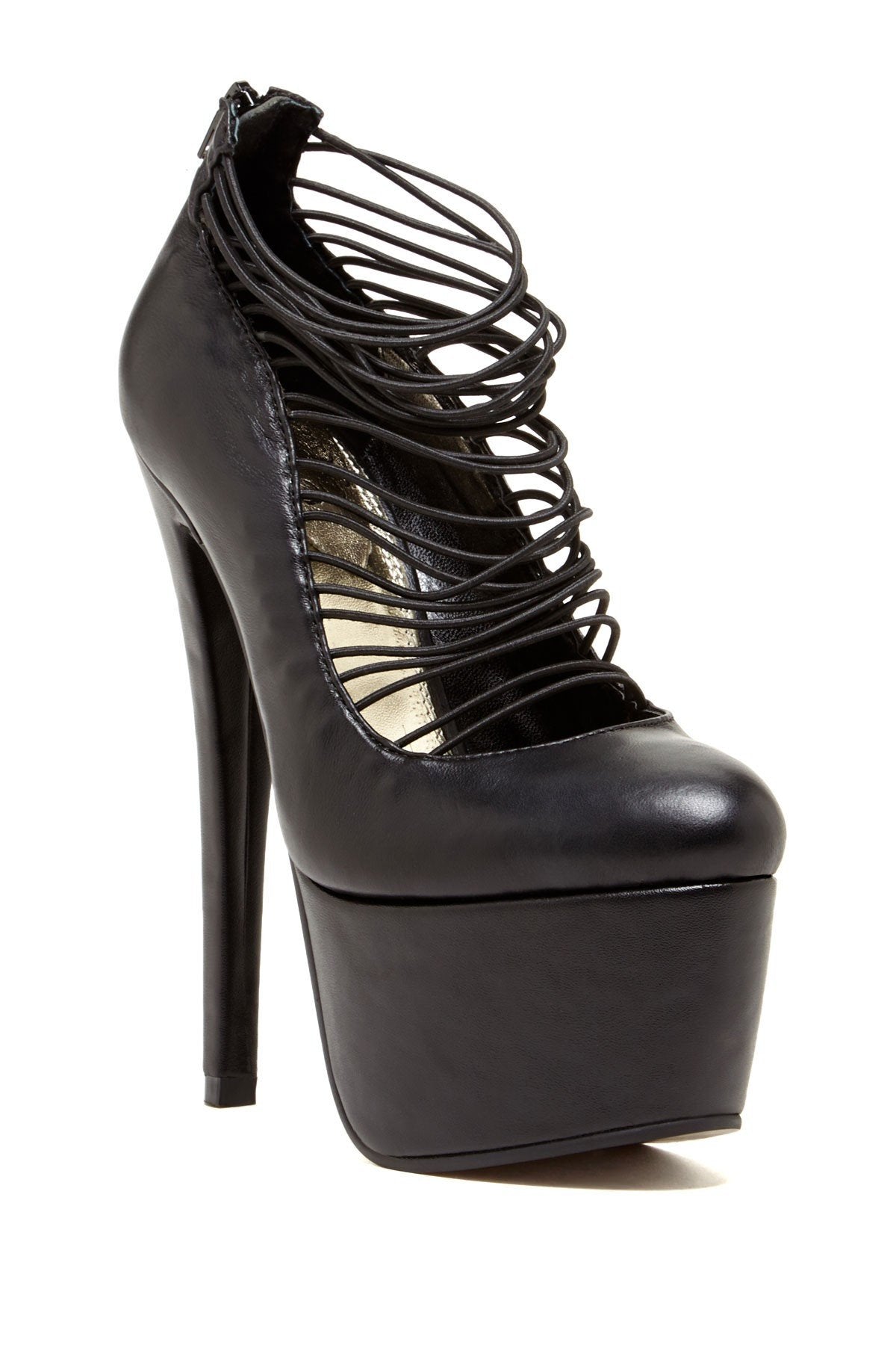Black Mission footwear by Azure Ophion, showing a sleek, modern design with durable materials and stylish details.