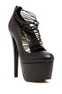 Black Mission footwear by Azure Ophion, showing a sleek, modern design with durable materials and stylish details.