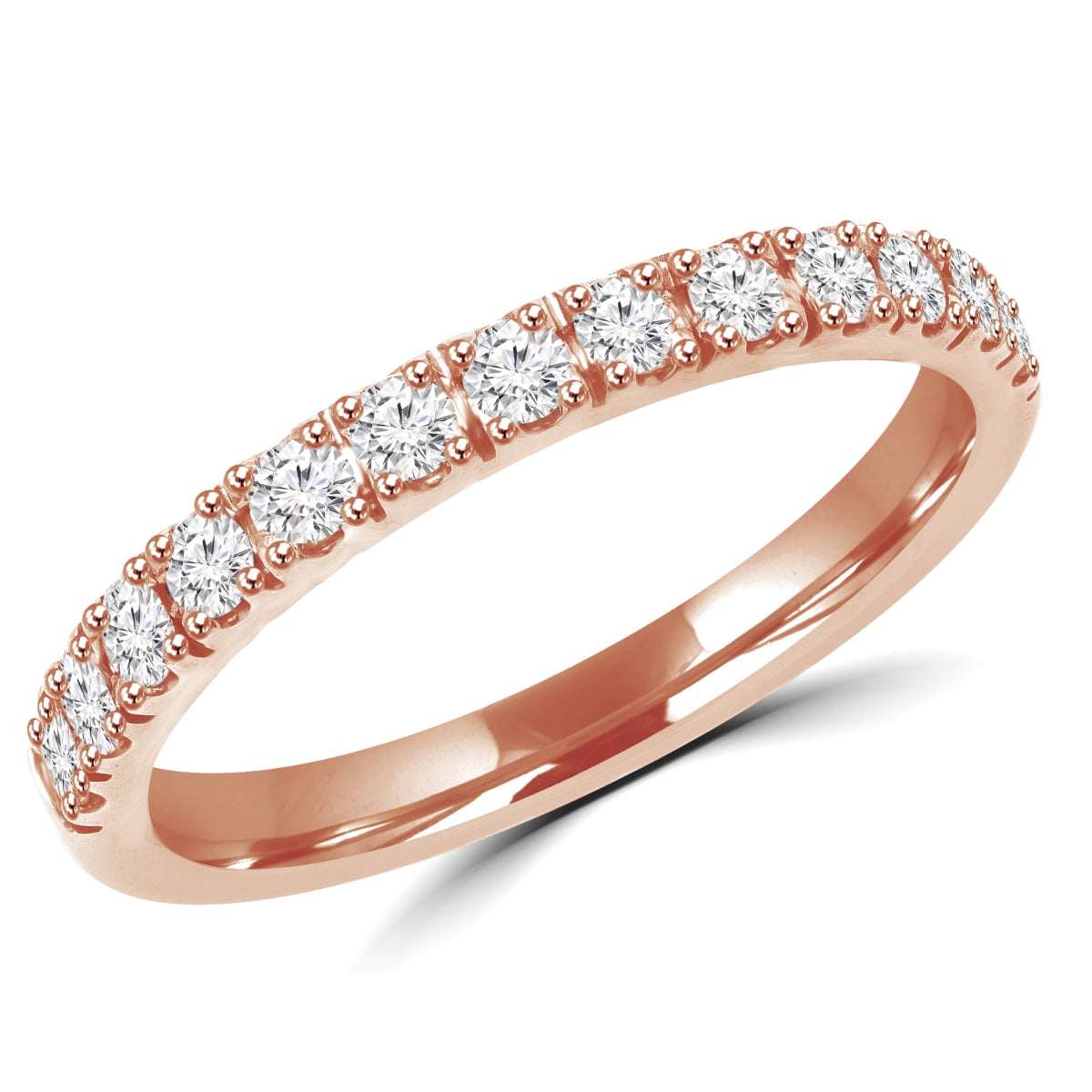 Rose Chloe Majesty Diamonds ring with a 0.4 CTW round diamond, elegant wedding or anniversary ring, detailed close-up image.