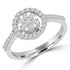 Rose Chloe Majesty Diamonds 0.4 CTW round diamond halo cluster engagement ring with intricate design and sparkling diamonds.