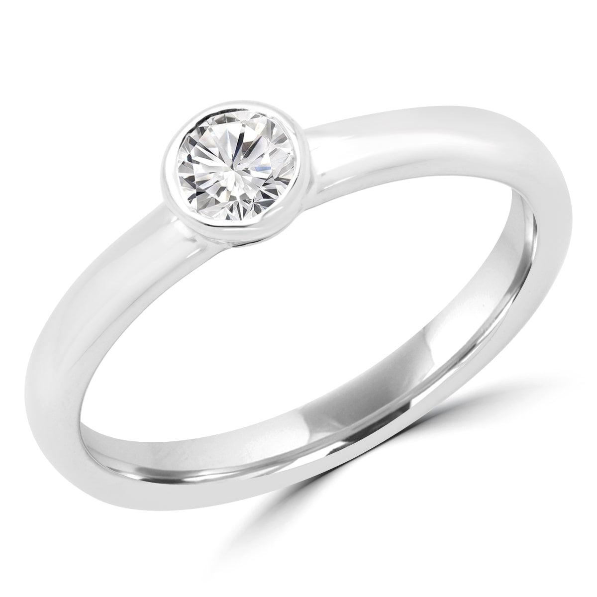 Rose Chloe Majesty Diamonds promise ring featuring a 0.25 carat round diamond solitaire set in a sleek ring setting.