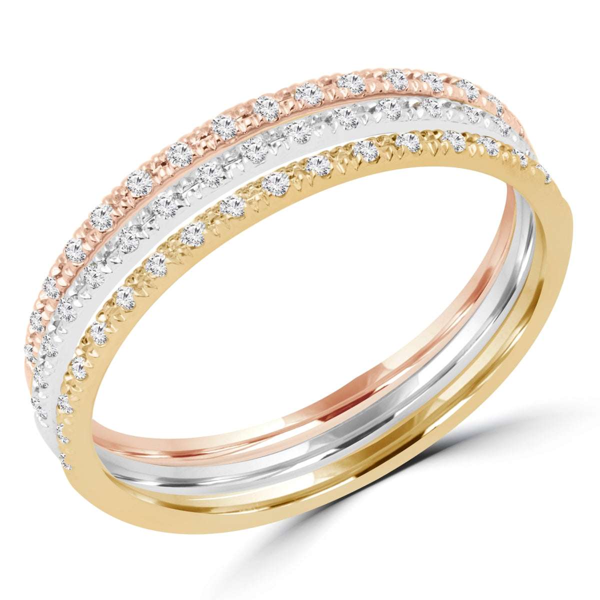 Rose Chloe Majesty Diamonds round diamond cocktail ring featuring a 0.14 carat center diamond and elegant band design.