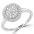 Rose Chloe Majesty Diamonds round diamond promise halo ring with 0.25 CTW in a sleek, elegant design.