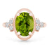 Rose Chloe Majesty Diamonds green peridot cocktail ring with a 3.9 CTW oval gemstone, elegant jewelry piece, MJTD63125 image