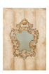 Pink Leto MANOR LUXE Vienna Mini Board Wall Mirror in antique gold, 24x36 inches, decorative home decor with elegant frame