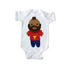Sky Blue Milo baby onesie resembling Mr. Tee, soft cotton infant clothing with fun, casual design for little kids and babies.