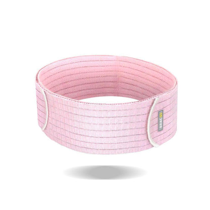 Carmine Tulsi MS61 Maternity Belt for support during pregnancy, shown in a neutral setting with the belt wrapped around a pregnant woman.