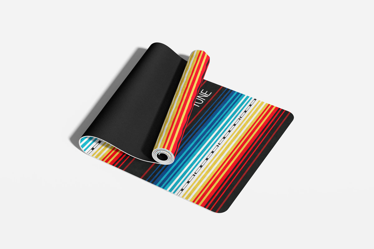 Yoga Mat | 6mm Thick | Striped | Non-Slip | Eco Friendly | Yune Yoga | Devo
