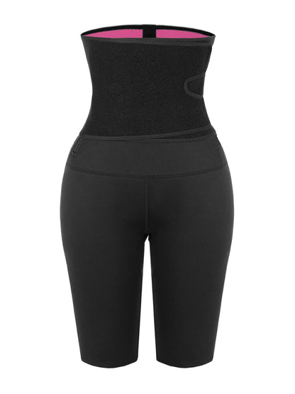Red Indigo Osage 2-in-1 waist trainer and sauna sweat pants for slimming, made of neoprene, designed for home fitness and body shaping.