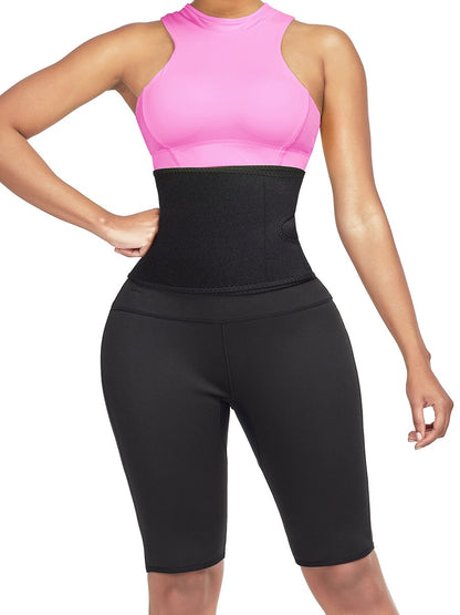Red Indigo Osage 2-in-1 waist trainer and sauna sweat pants for slimming, made of neoprene, ideal for home fitness and body shaping.
