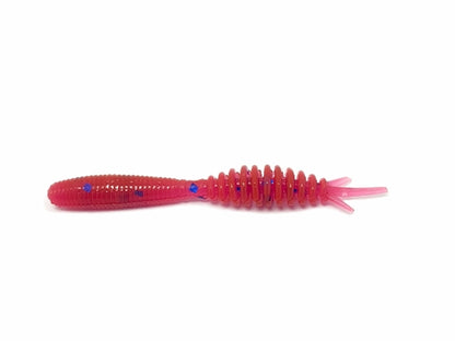Floating maggot fishing bait by Aquamarine Misty, 2-inch soft plastic lure for freshwater fishing, shown in the image.
