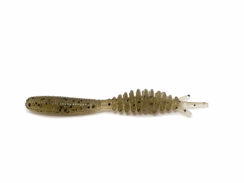 Aquamarine Misty 2-inch floating maggot fishing bait, close-up showing soft, realistic texture and vibrant colors for angling.