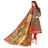 Mehendi green slub cotton fabric dress for women by Ivory Cassiopeia, showcasing the textured fabric and traditional style.