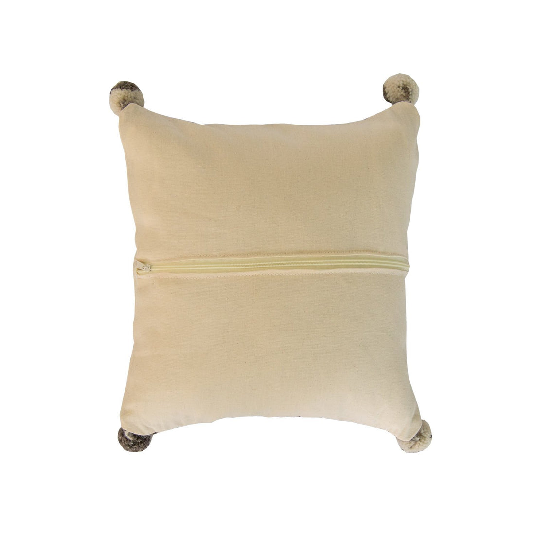 Beige wool pillow cover with mountain pattern from Violet Athena, featuring cozy, textured fabric and mountain design details.