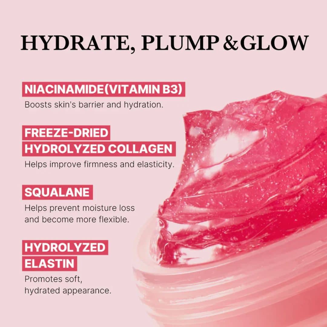Silver Abderus Medicube Collagen Jelly Cream 50ml jar with a smooth, transparent gel texture for moisturizing and skin rejuvenation.