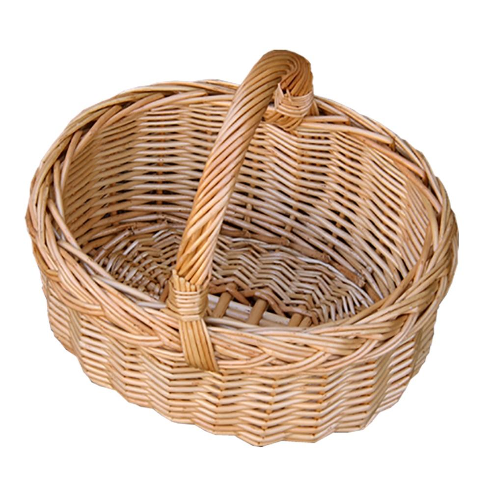 Mini white wicker shopping basket shaped like a car, perfect for home decor and decorative storage.