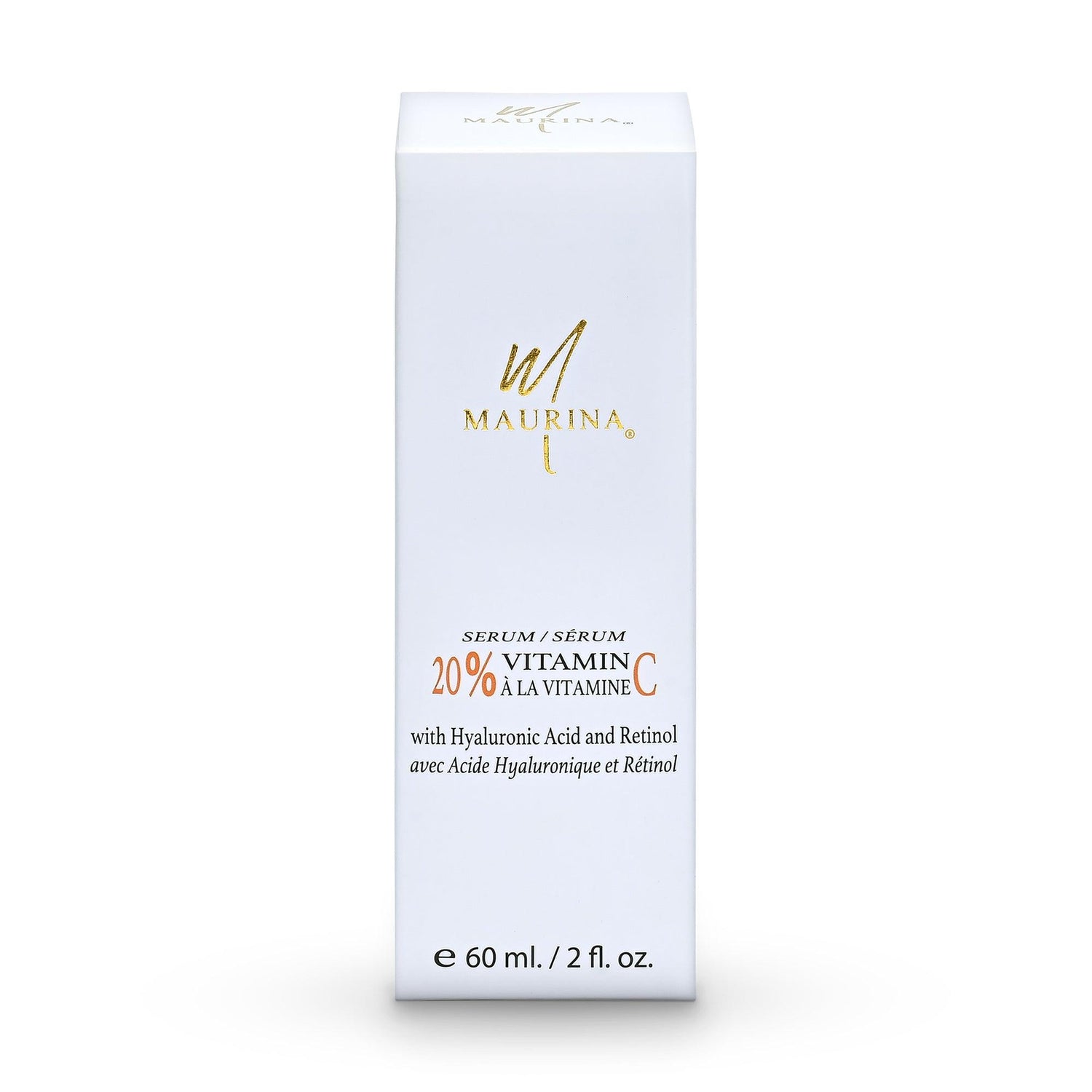 Orchid Zeus Vitamin C serum with hyaluronic acid and retinol in a clear glass bottle, showing the skincare product and dropper.