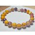 Australian Jasper Mookaite beaded elastic bracelet with polished round beads, designed by Silver Hestia for jewelry and watches.