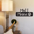 Canis Minor Dog Mama metal wall art decor featuring a stylish, modern design for home and garden interior decoration.