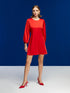 Bronze Aphrodite belted mini dress for women, stylish and fitted with a waist belt, in a vibrant color.