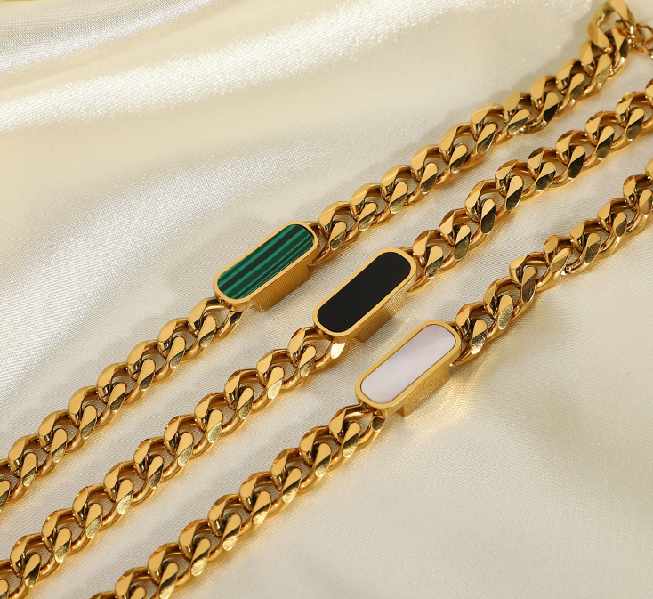 Mystic black Hayden bracelet by Lime Cress featuring sleek, modern jewelry design with black beads and metallic accents.
