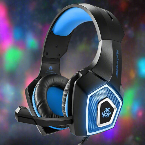 Yellow Pandora Dragon Stereo LED Gaming Headset with microphone, featuring adjustable headband and colorful LED accents.