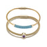 Lavender Phoebe gemstone CZ halo bangle set featuring sparkling cubic zirconia stones in a stylish jewelry display.