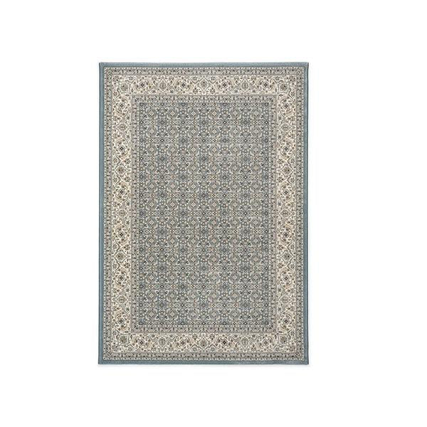 Grey Nain Mahi powder rug by Amethyst Hera, featuring intricate traditional patterns for home and garden decor.