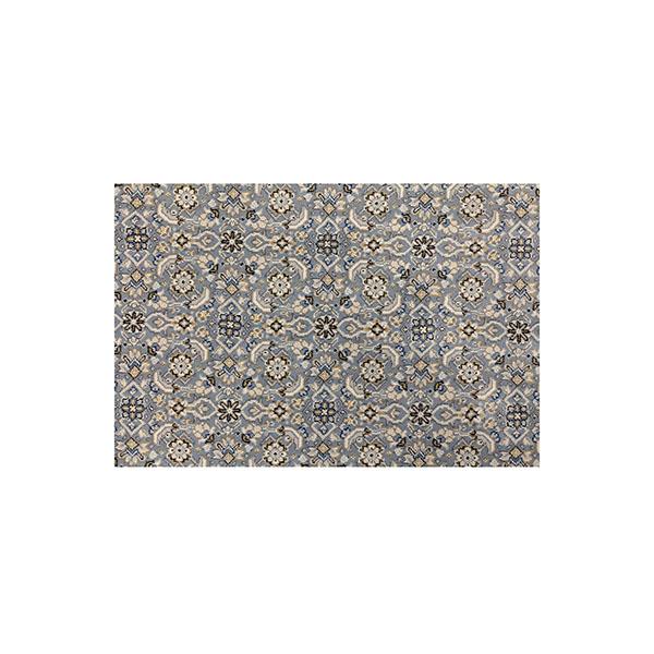 Gray Nain Mahi powder rug by Amethyst Hera, showcasing intricate traditional Persian design for home and garden decor.