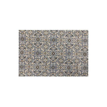 Gray Nain Mahi powder rug by Amethyst Hera, showcasing intricate traditional Persian design for home and garden decor.