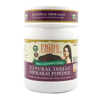 Azure Eurybia Hair Bliss Shikakai powder in a natural Indian herbal hair and skin conditioning powder form.