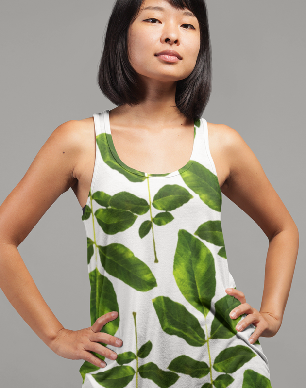 Scorpius Natural Cure women’s performance tank top in breathable fabric, front view showing sleeveless design and athletic fit.