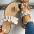 Coffee Jasper summer beach pineapple flat slippers for women, outdoor slide sandals, casual summer footwear for ladies.