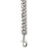 Almandine Caesar Cuban Link pet leash showing a sturdy, stylish chain design in silver, ideal for dogs or cats.