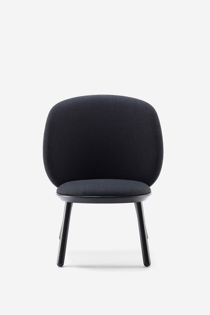 Black Naïve Low Chair by Aquamarine Poppy, modern furniture with sleek design and comfortable seating.