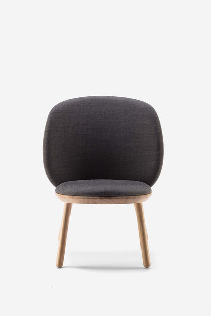 Aquamarine Poppy Naïve Low Chair in grey, stylish furniture with a modern, minimalist design and comfortable seating.