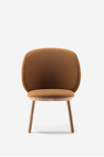 Yellow Naïve Low Chair by Aquamarine Poppy, modern furniture with a sleek, minimalist design and smooth curves.