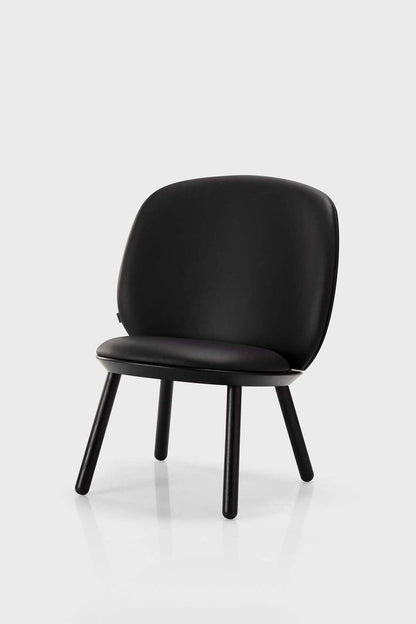 Black Naïve Low Chair by Aquamarine Poppy featuring sleek modern furniture design with smooth curves and a minimalist style.