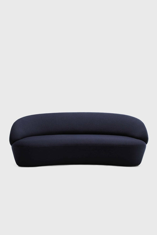 Aquamarine Poppy Naïve Sofa in vibrant blue fabric with plush cushions and modern design, ideal for contemporary living spaces.