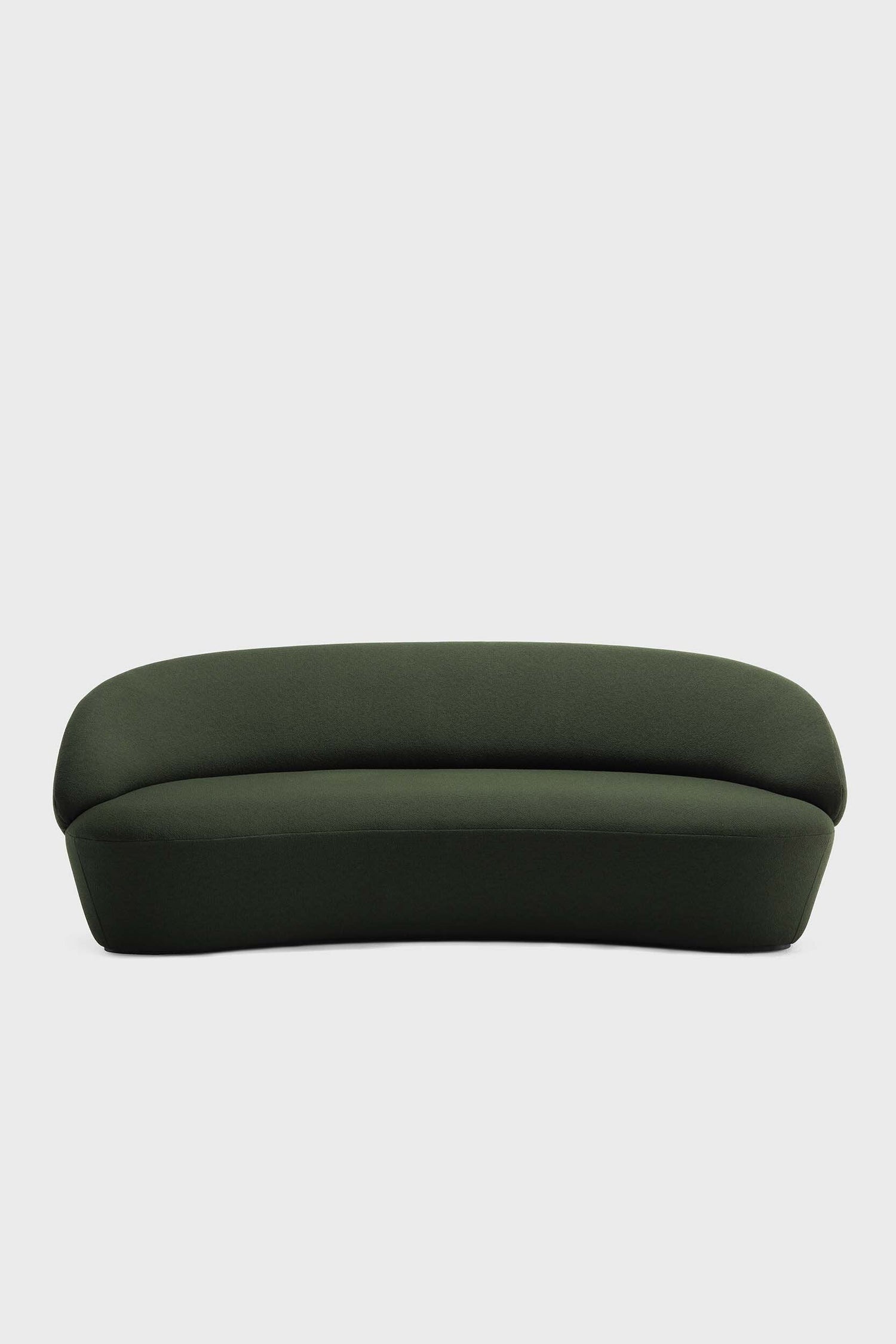 Aquamarine Poppy Naïve Sofa in green fabric, showcasing its modern furniture design with plush cushions and sleek style.