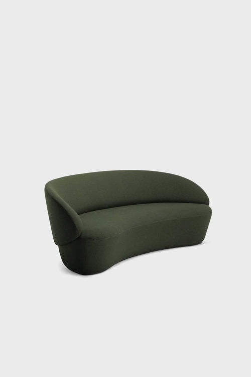 Green Naïve Sofa by Aquamarine Poppy, showcasing its modern furniture design with plush upholstery and sleek lines.