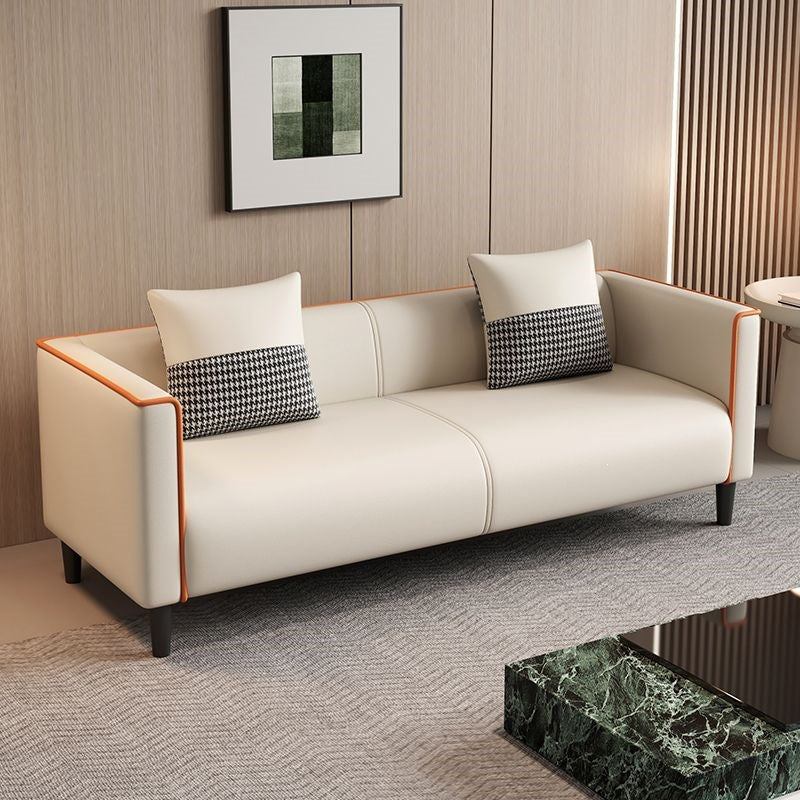 New living room sofa, minimalist modern tech fabric sofa, beauty salon rental small unit cat paw leather sofa