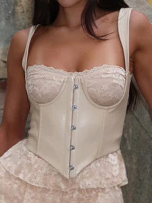 Pear Daisy puffy tiered summer dress with leather bra strap lace stitching, perfect for stylish home and garden wear