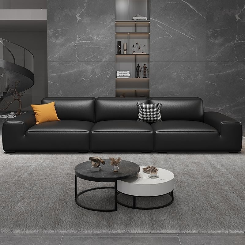 Daheiniu sofa living room sofa, light luxury modern minimalist sofa, cat-flawed leather sofa, living room office sofa